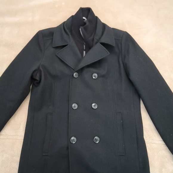 Kenneth Cole Reaction Wool Blend Double Breasted Coat / Jacket - Picture 5 of 7